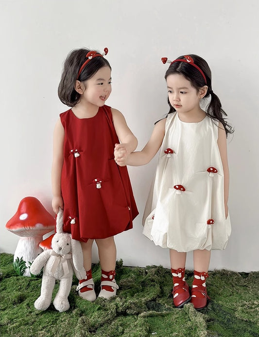 Детска рокля 3D Mushrooms 24'-Детска рокля 3D Mushrooms 24'-Thedresscode