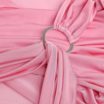 Дамска мини рокля Pink with Rings 24'-Дамска мини рокля Pink with Rings 24'-Thedresscode