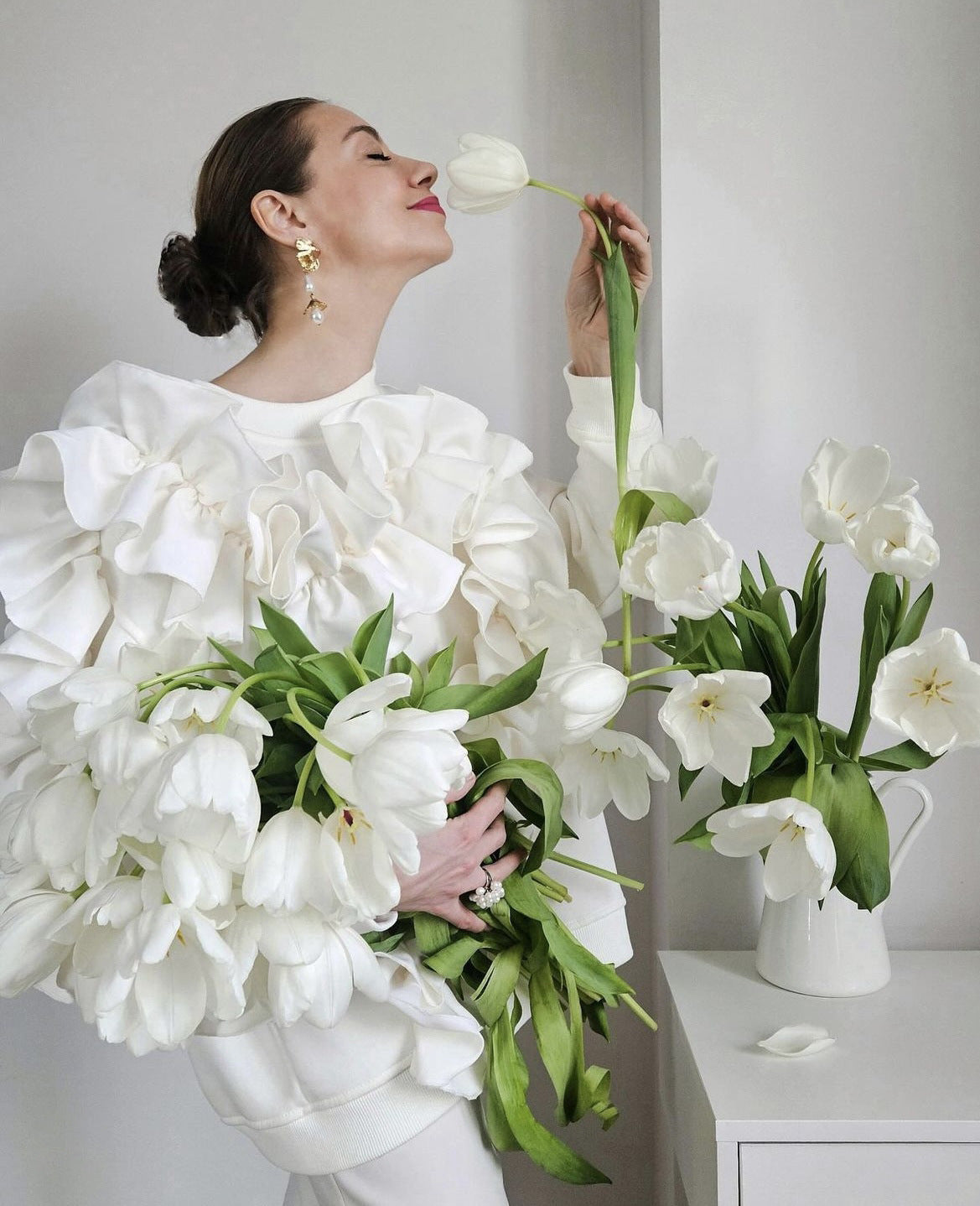 Дамска блуза White Bow FW 2026-Thedresscode