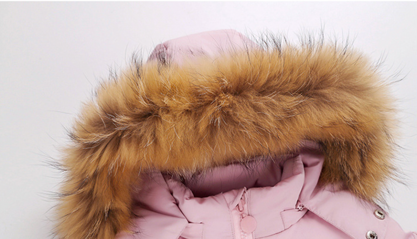 Детски ски комплект -Furhood PINK ** SALE **-Детски ски екип-Thedresscode