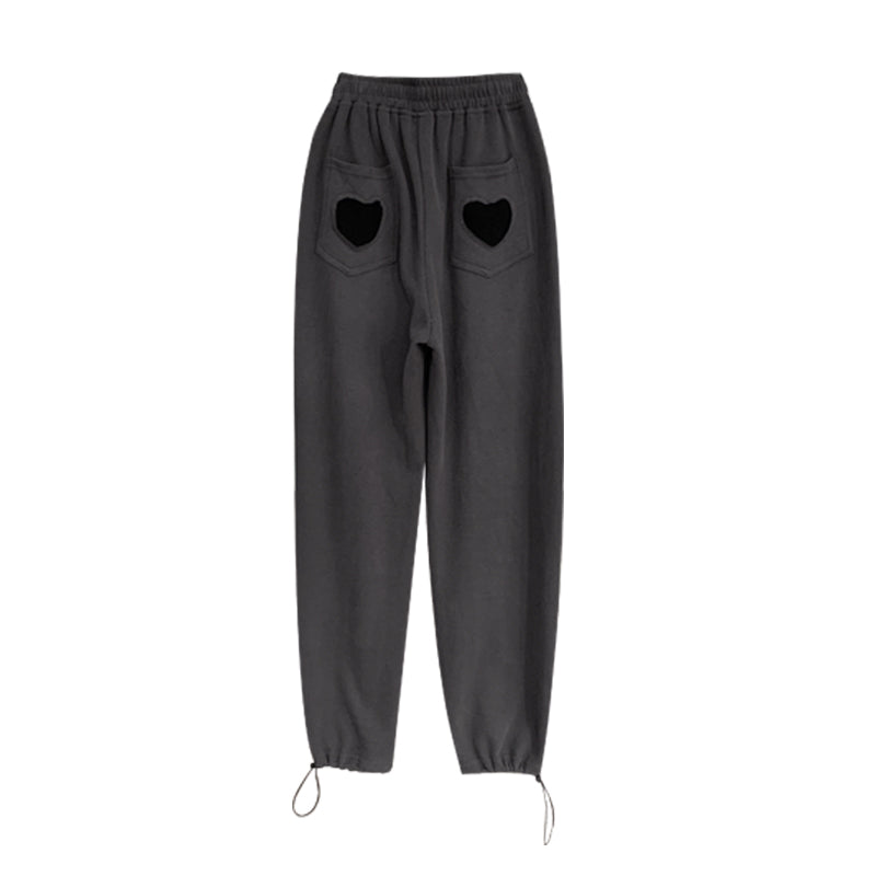 Дамски спортен панталон - Heart back pockets-Дамски спортен панталон - Heart back pockets-Thedresscode