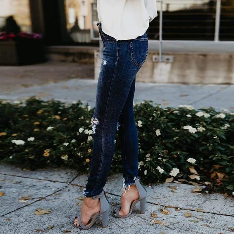 Дамски дънки - Ripped Jeans-дамски дънки-Thedresscode