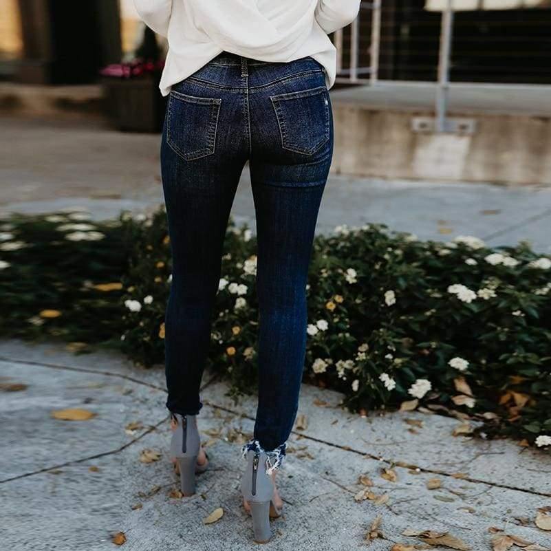 Дамски дънки - Ripped Jeans-дамски дънки-Thedresscode