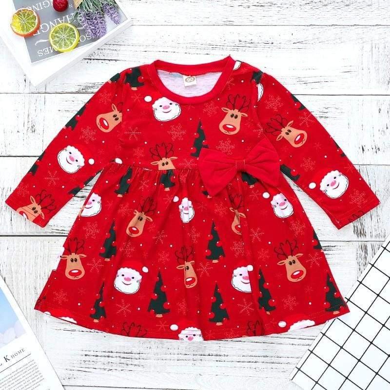 Детска рокля- Santa and Rudolph-Детска рокля- Santa and Rudolph-Thedresscode