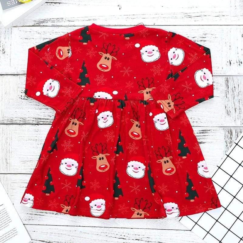 Детска рокля- Santa and Rudolph-Детска рокля- Santa and Rudolph-Thedresscode