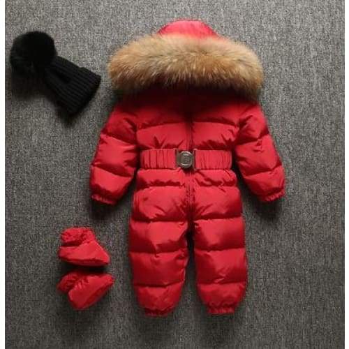 Детски зимен космонавт- RedFur HOOD-Детски зимен космонавт-Thedresscode