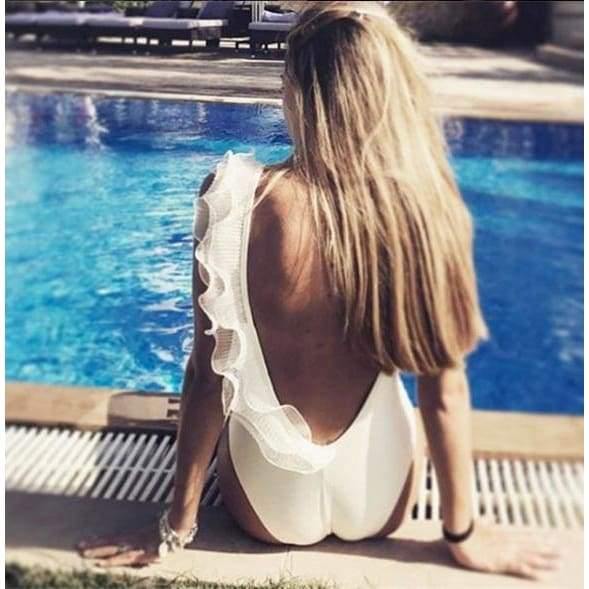 Дамски бански - OneShoulder Lace 2018 SALE-Thedresscode