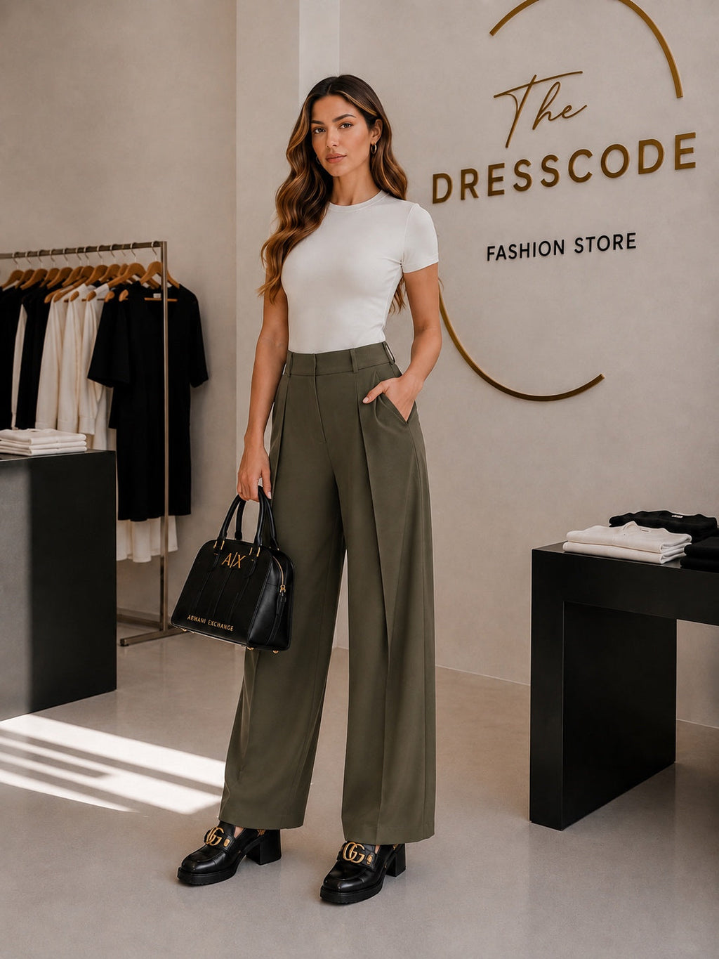 Дамски панталон Olive Drape SS27