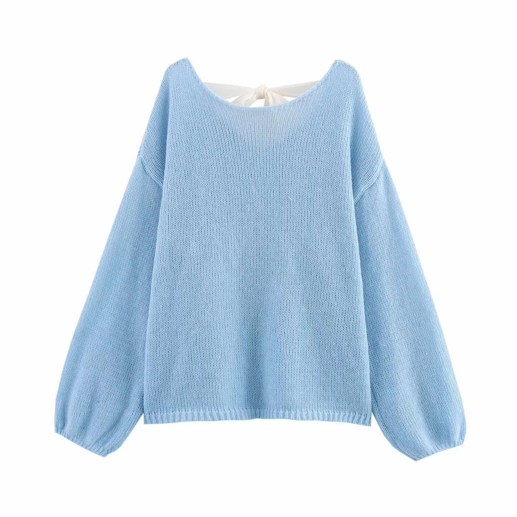 Дамски пуловер Blue Elegance Bow SS27
