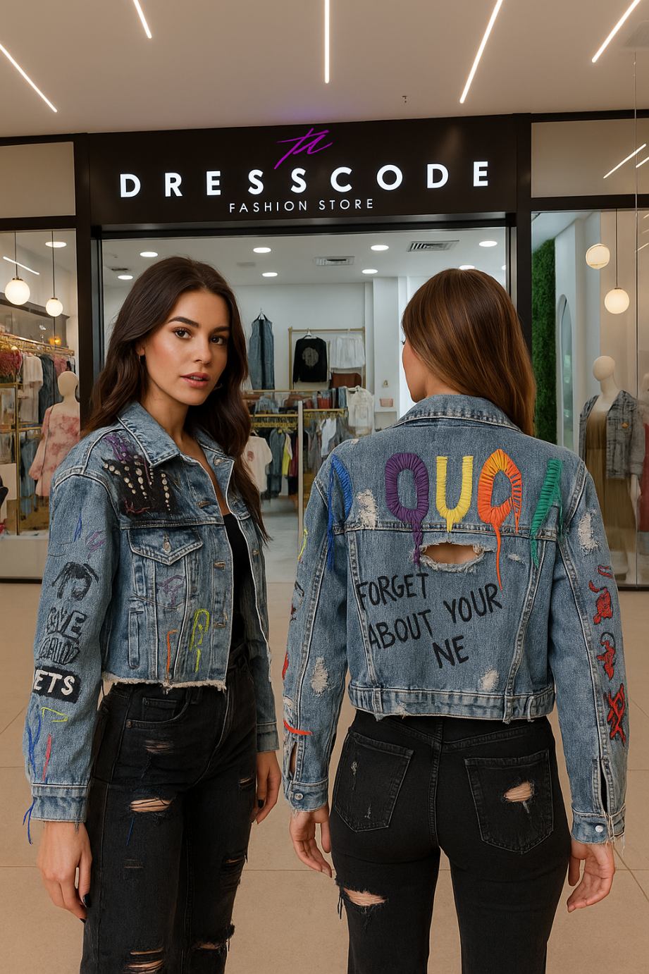 Дамско дънково яке Forget about-Thedresscode