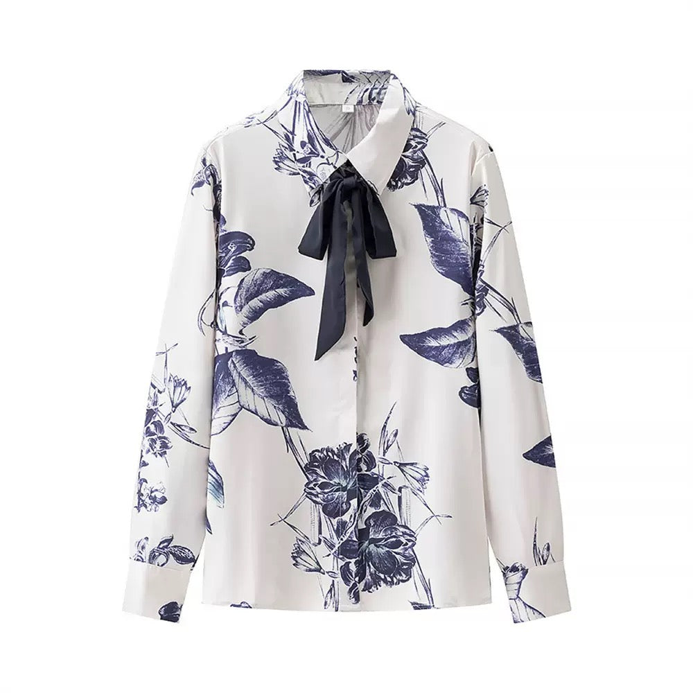 Дамска риза Blue Botanica SS26