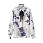 Дамска риза Blue Botanica SS26