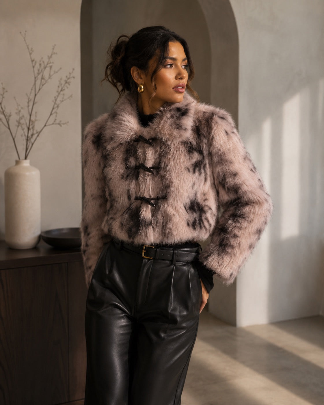 Дамско палто Dusty Rose Fur SS27