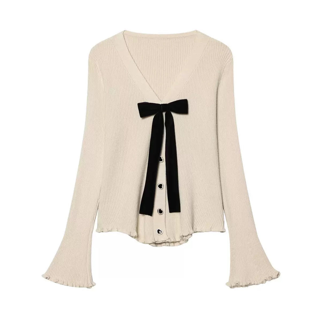 Дамска жилетка Vanilla Bow Knit SS27