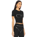 Дамска тениска Zip Tease SS25-Thedresscode