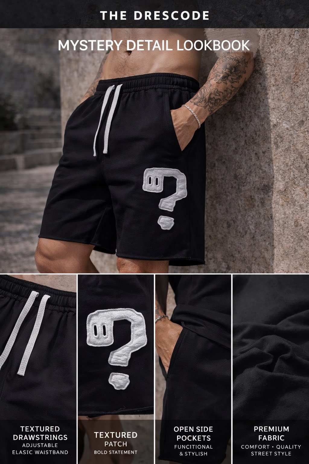 Мъжки къси панталони Unknown Vibe Black SS26