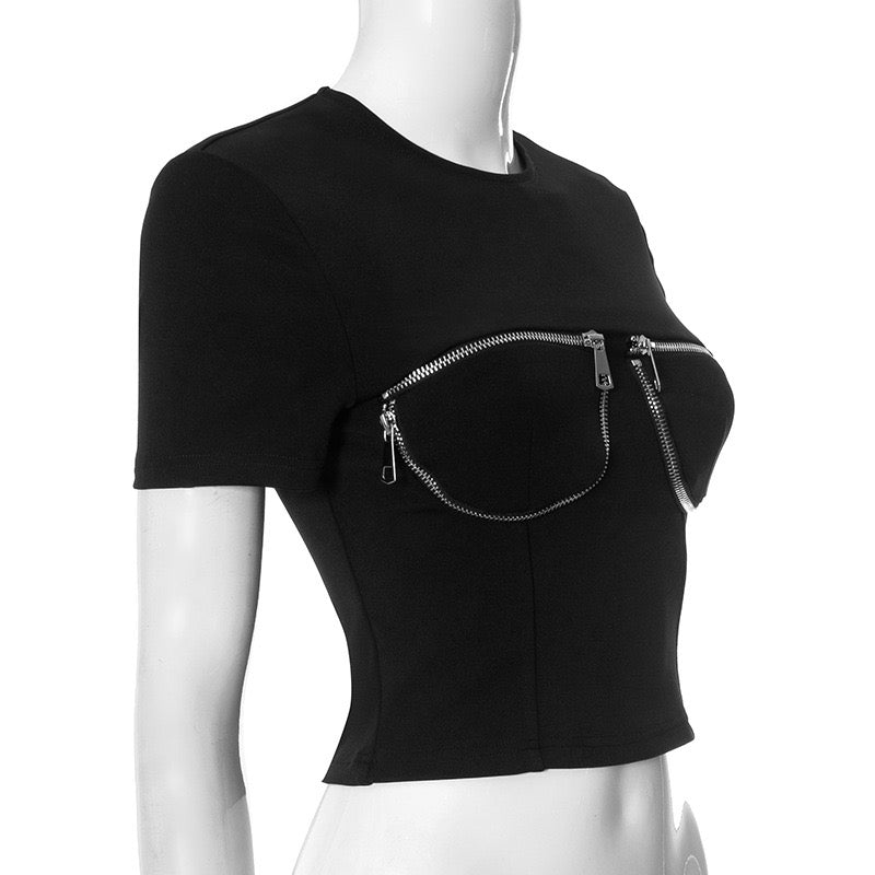 Дамска тениска Zip Tease SS25-Thedresscode
