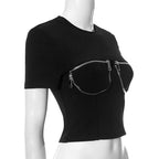 Дамска тениска Zip Tease SS25-Thedresscode