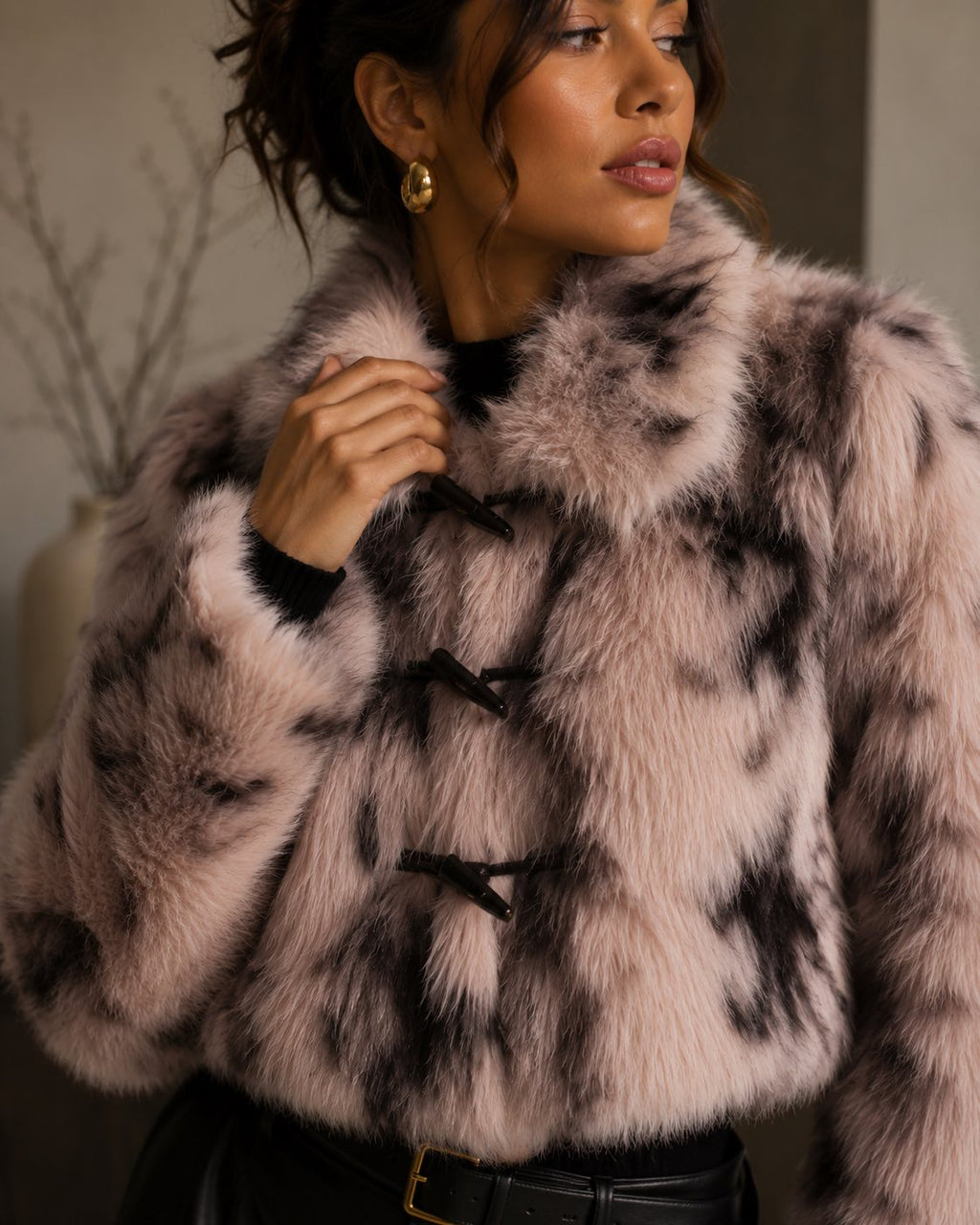 Дамско палто Dusty Rose Fur SS27