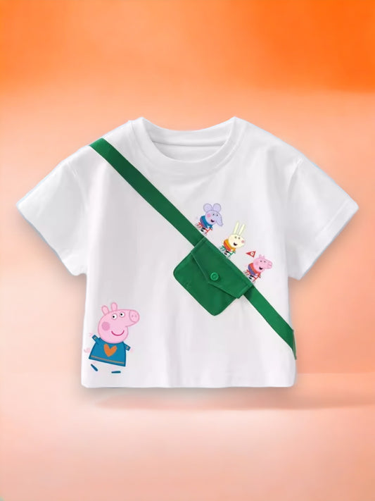 Детска тениска с портмоне Peppa Pig 24'-Детска тениска с портмоне Peppa Pig 24'-Thedresscode