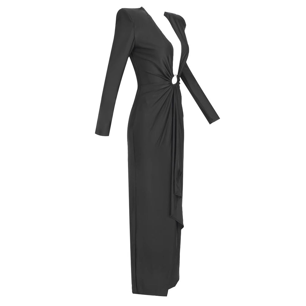 Дамска дълга рокля Black Classy 24'-Дамска дълга рокля Black Classy 24'-Thedresscode
