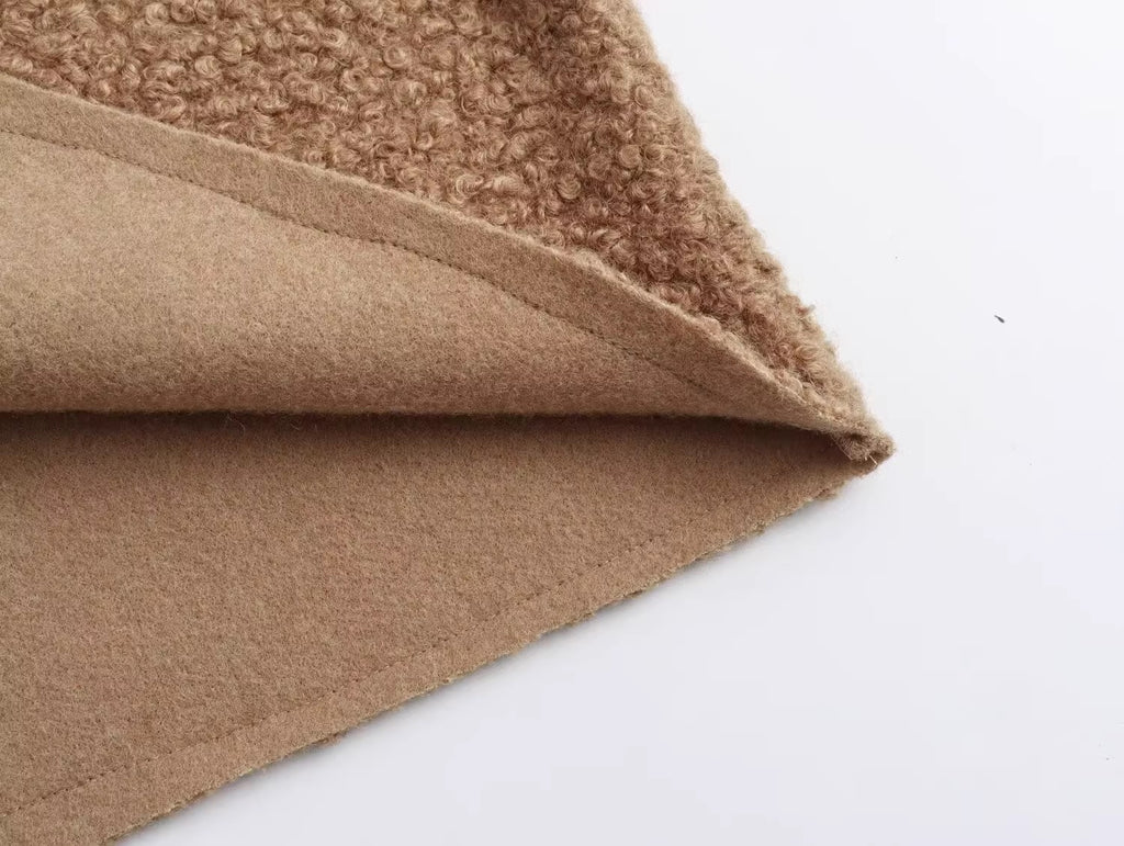 Дамски пуловер Brown Bouclé 24'-Дамски пуловер Brown Bouclé 24'-Thedresscode