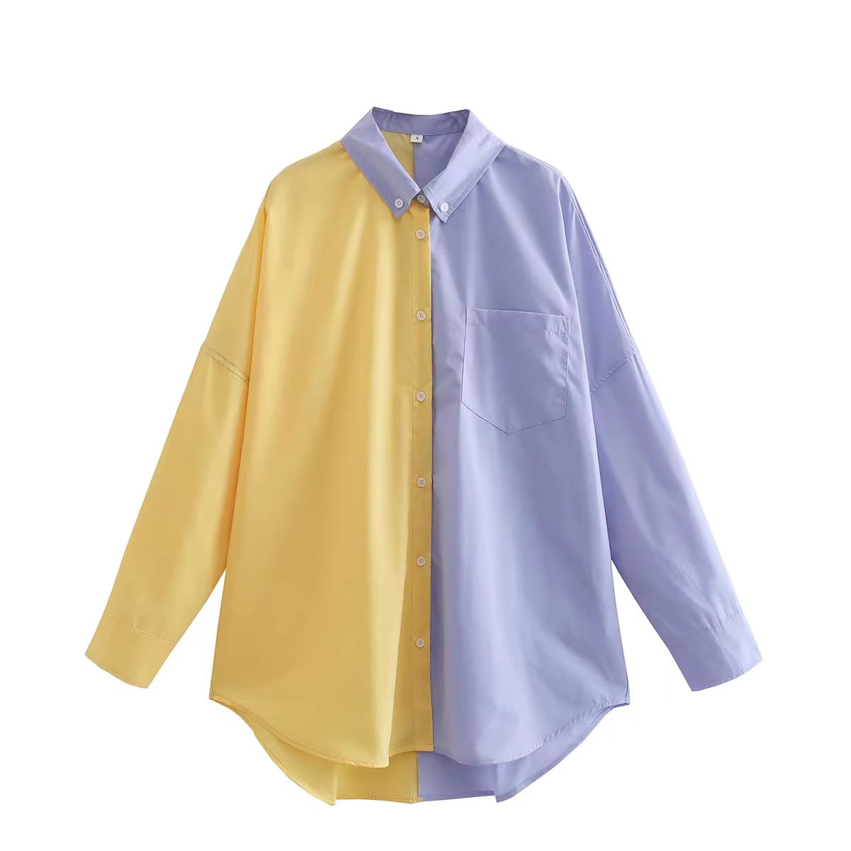 Дамска риза 2 Colors 24'-Изпъкнете със стил с нашата дамска риза с контрастни цветове. Изработена от мека и дишаща материя, тази риза внася поп цвят във всяко облекло. Идеален за непринуден ден навън или нощ в града.-Thedresscode
