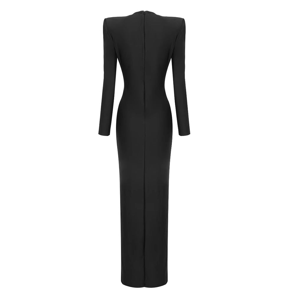 Дамска дълга рокля Black Classy 24'-Дамска дълга рокля Black Classy 24'-Thedresscode