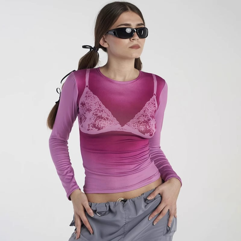 Дамска блуза lace 3D bra 24'-Дамска блуза lace 3D bra 24'-Thedresscode