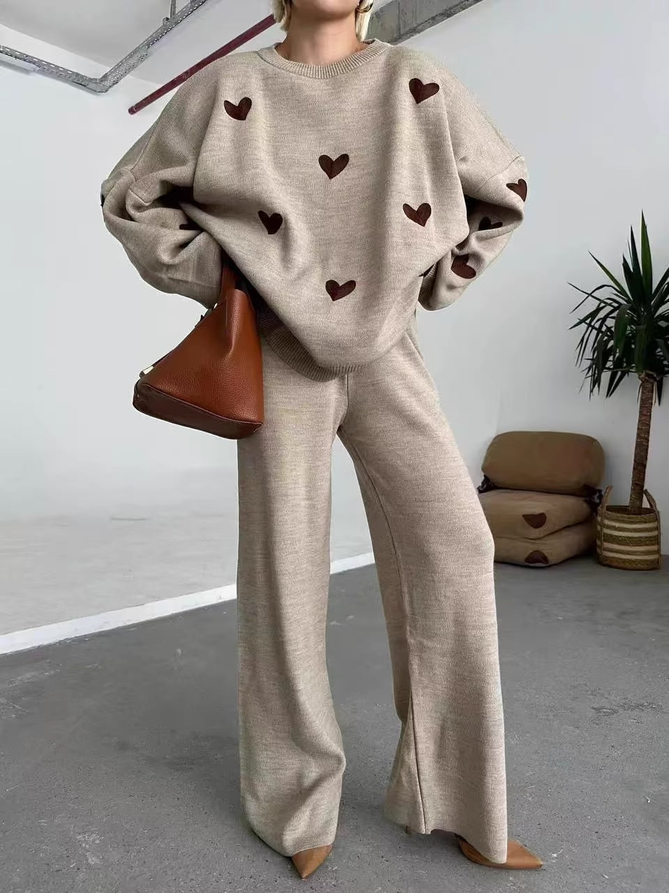 Дамски комплект Knitted Heart FW 2026-Дамски комплект Knitted Heart 24'-Thedresscode