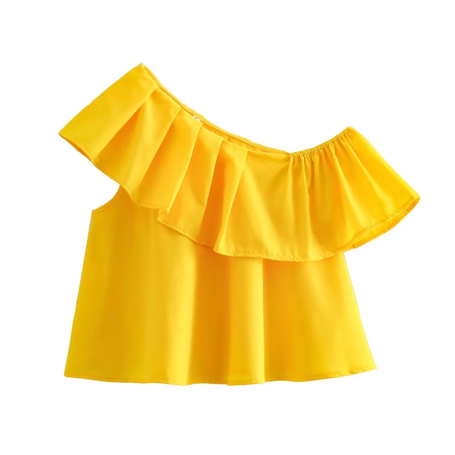 Дамски топ Yellow Ruffles 24'-Дамски топ Yellow Ruffles 24'-Thedresscode