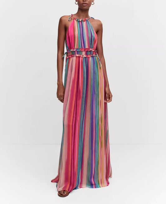 Дамска рокля Colorful Stripe 23'-Дамска рокля Colorful Stripe 23'-Thedresscode