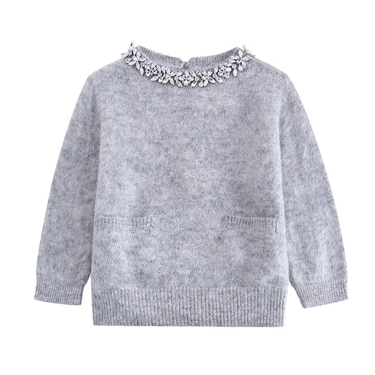 Дамски пуловер Crystal Collar 24'-Дамски пуловер Crystal Collar 24'-Thedresscode