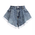 Дамски къси панталони Denim Wide Legs SS25-Clothing-Thedresscode