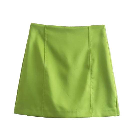 Дамски къси пола панталон Green Satin 24'-Дамски къси панталони Green Satin 24'-Thedresscode