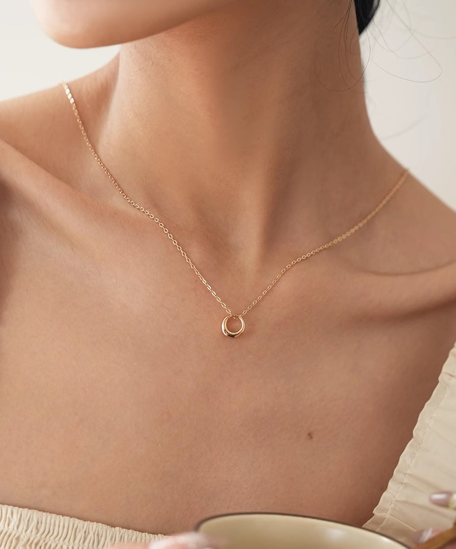 Дамско колие с златно покритие Gold Ring 24'-Дамско колие с златно покритие Gold Ring 24'-Thedresscode