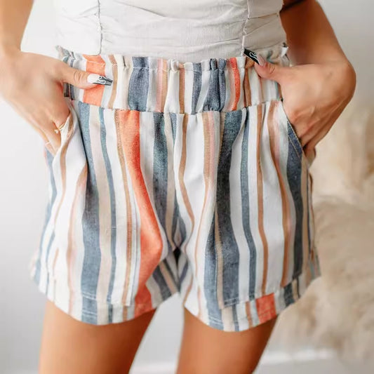 Дамски къси панталони Color Stripe 24'-Дамски къси панталони Color Stripe 24'-Thedresscode