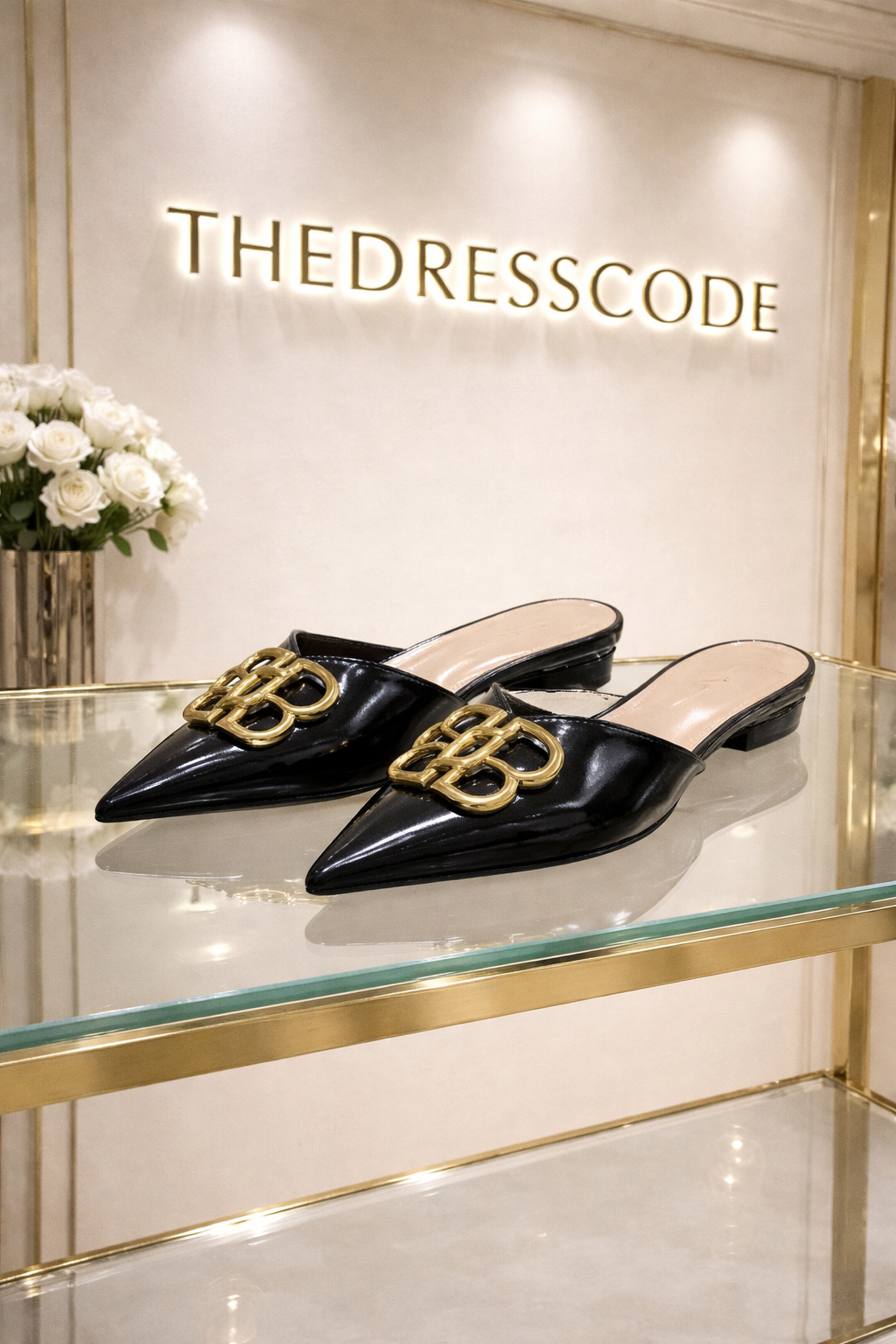 Дамски чехли Gold Icon Mules SS26
