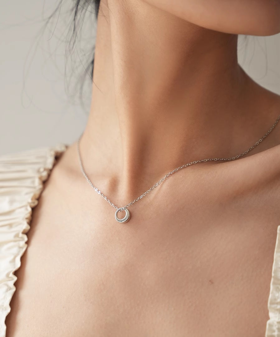 Дамско колие с сребърно покритие Silver Ring 24'-Дамско колие с сребърно покритие Silver Ring 24'-Thedresscode