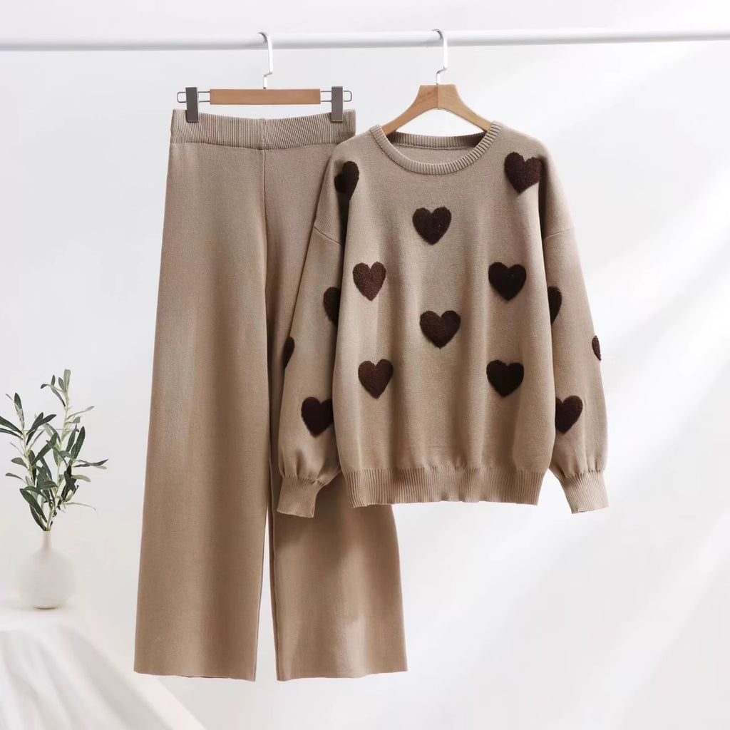 Дамски комплект Knitted Heart FW 2026-Дамски комплект Knitted Heart 24'-Thedresscode