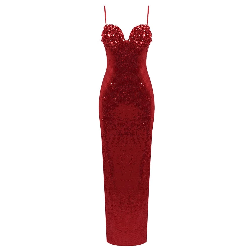 Дамска рокля с пайети Red Lorei 24'-Дамска рокля с пайети Red Lorei 24'-Thedresscode