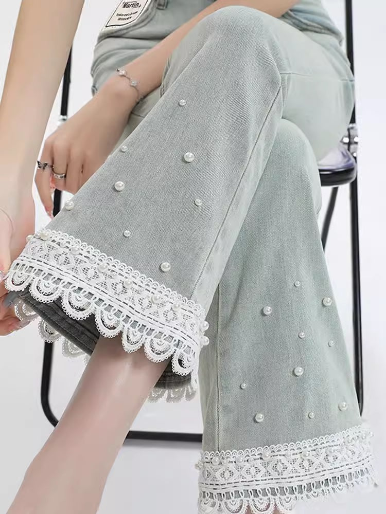 Дамски дънки Pearls and Embroidery 24'-https://item.taobao.com/item.htm?spm=a1z0k.7628869.1997985097.d4918997.4de637dewhxC9B&id=787154610987&_u=t2dmg8j26111-Thedresscode