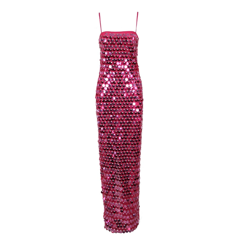 Дамска миди рокля Pink Sequin 24'-Дамска миди рокля Pink Sequin 24'-Thedresscode