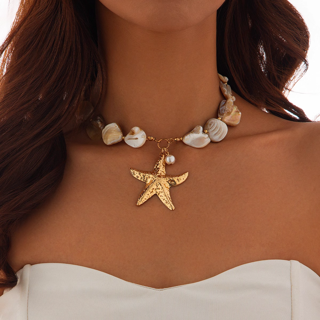 Дамско колие Golden Ocean Star SS25-Thedresscode