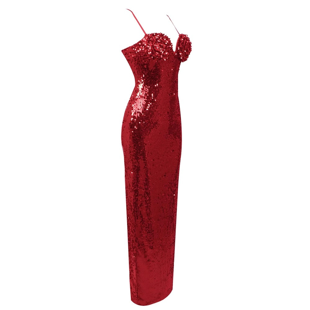 Дамска рокля с пайети Red Lorei 24'-Дамска рокля с пайети Red Lorei 24'-Thedresscode
