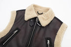 Дамски елек с каракул Winter Vibe SS25-Дамски елек с каракул Winter Vibe 24'-Thedresscode