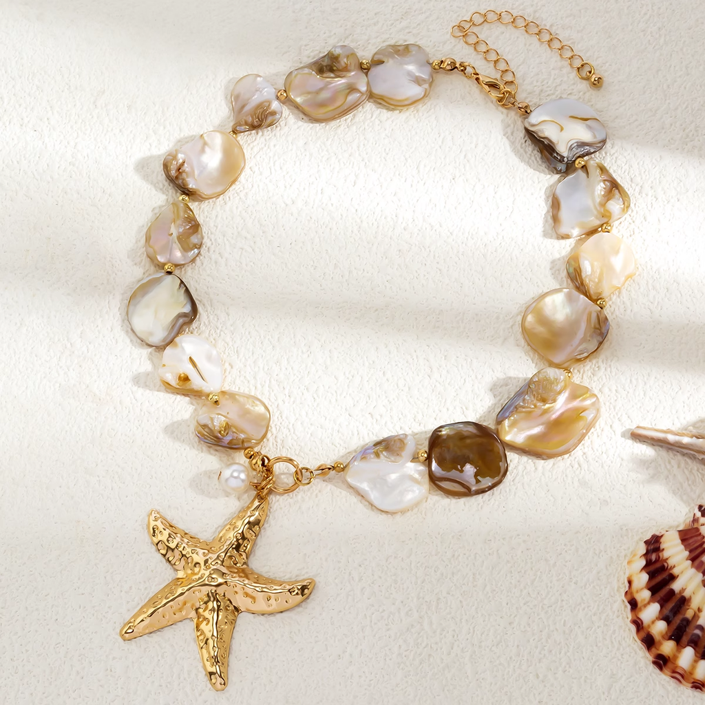 Дамско колие Golden Ocean Star SS25-Thedresscode