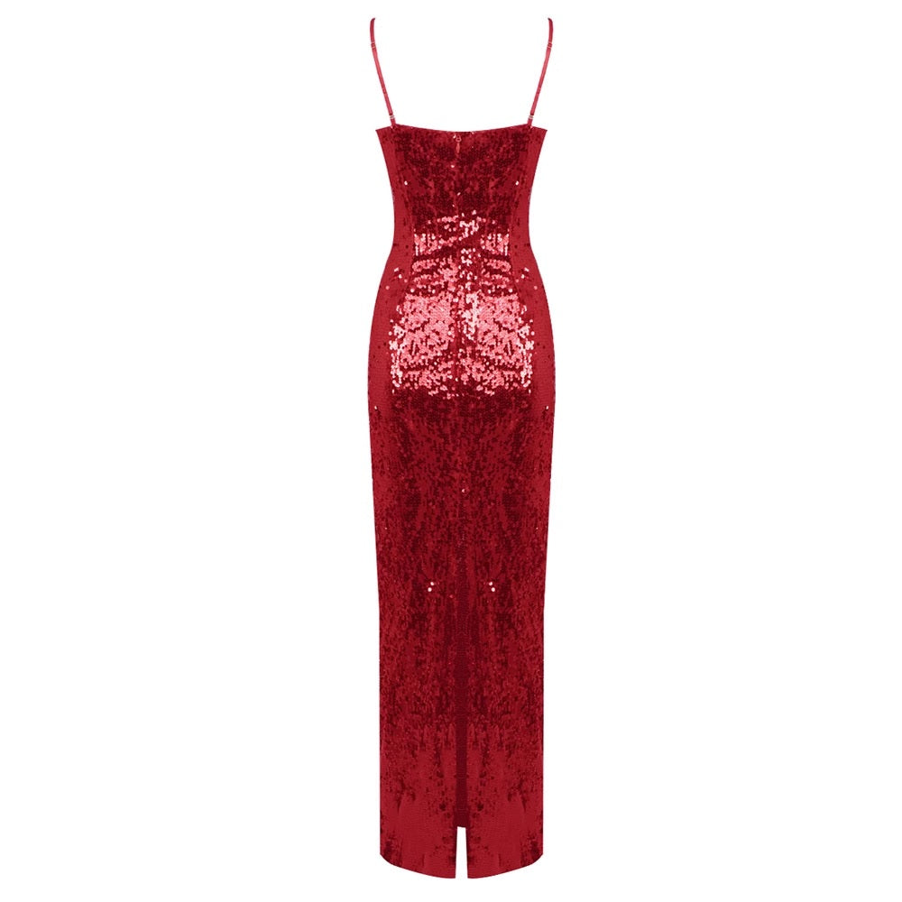 Дамска рокля с пайети Red Lorei 24'-Дамска рокля с пайети Red Lorei 24'-Thedresscode