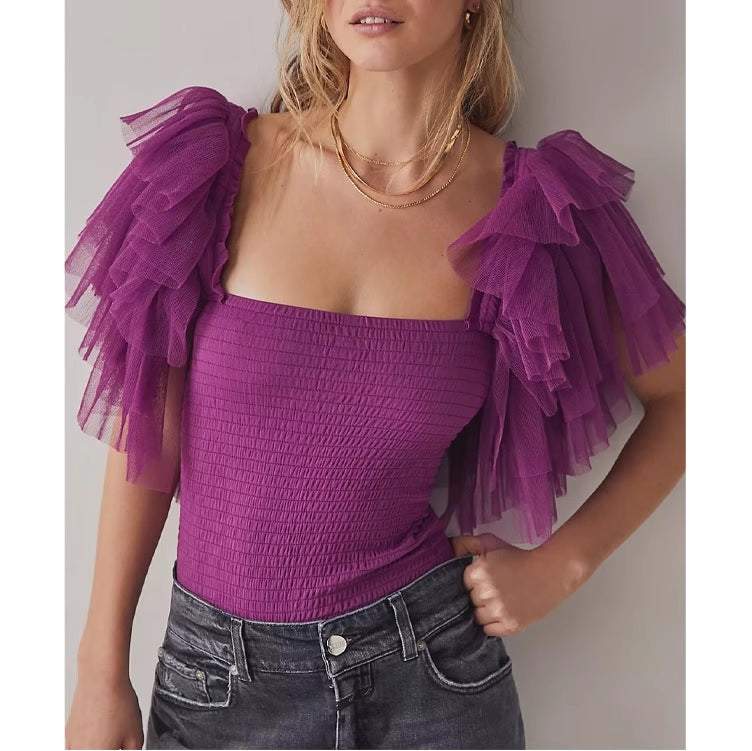 Дамско боди Purple Tulle 24'-Дамско боди Purple Tulle 24'-Thedresscode