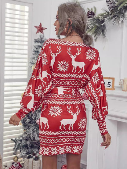 Дамска рокля Christmas Deer 24'-Дамска рокля Christmas Deer 24'-Thedresscode